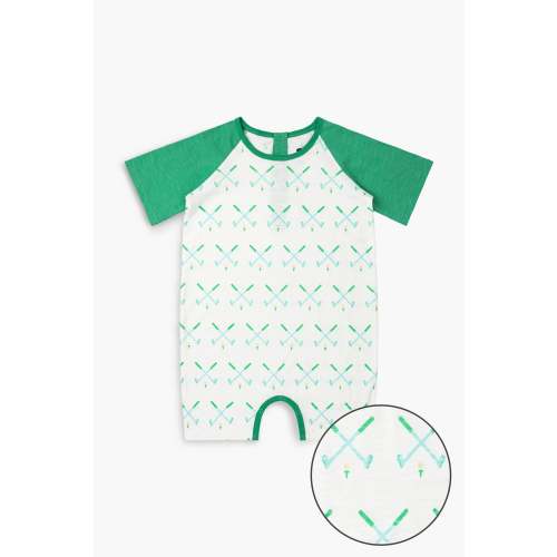 Shorty Little Slugger Romper - Organic Baby Clothes - Monica + Andy
