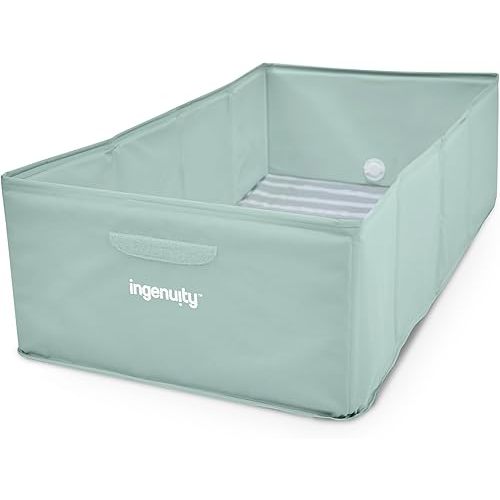 Ingenuity Tuckaway Toddler Folding Tub, Converts Shower to Tub, Folds to Store, Easy to Clean, No Assembly Required, Portable Baby Bathtub for Travel, 12M-5Y