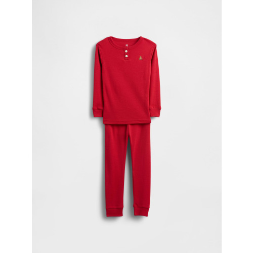 Baby & Toddler Organic Brushed Cotton Henley PJ Set