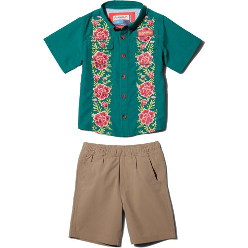 Magellan Outdoors Toddler Boys' Laguna Madre Flores Short Set