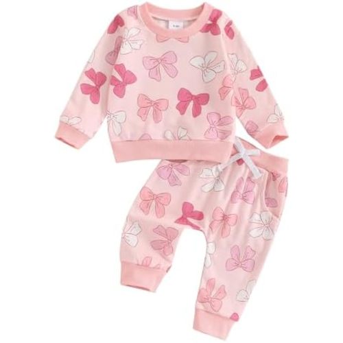Engofs Baby Girl Clothes 3 6 9 12 18 24 Months 2T 3T Long Sleeve Sweatshirt Pants Set Toddler Fall Winter Outfits