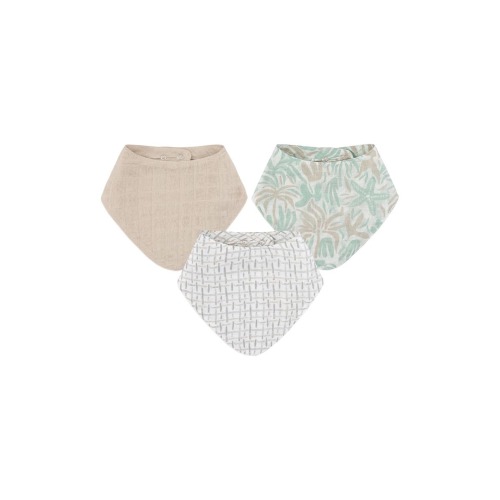 3-Pack Cotton Muslin Bandana Baby Bibs