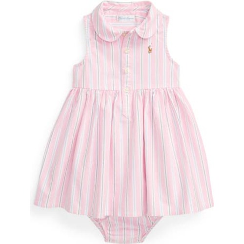 Oxford Stripe Sleeveless Dress & Bloomers, 18M