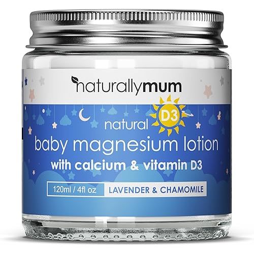 Baby Magnesium Lotion with Calcium & Vitamin D | Support for Sleep, Heart, Bone, Nerve, Gut and Muscle Health | Alternative to Melatonin | Lavender & Chamomile 4.2 fl oz