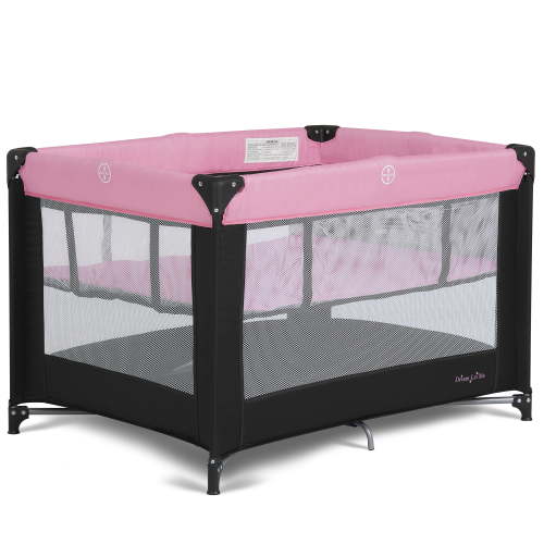 Dream On Me Zazzy Portable Play yard with Bassinet, Pink