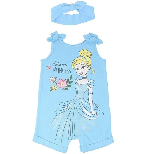 Disney Princess Mulan Infant Baby Girls Cuddly Sleeveless Romper & Headband Mulan 18 Months