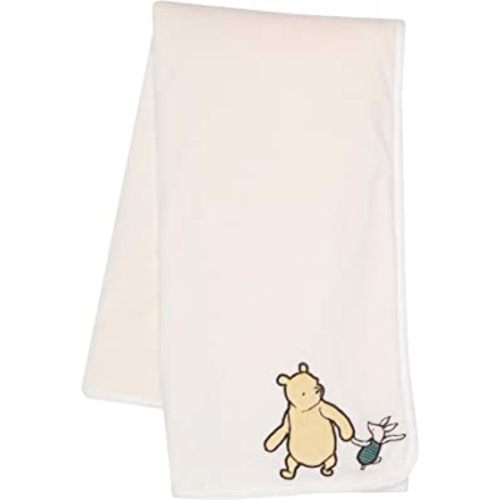 Lambs & Ivy Disney Baby Storytime Pooh Ultra Soft Fleece Baby Blanket - Cream