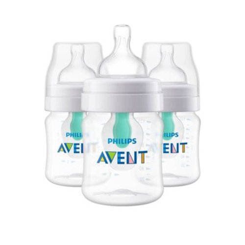 3pk Anti-Colic Baby Bottle with AirFree Vent - Clear - 4oz