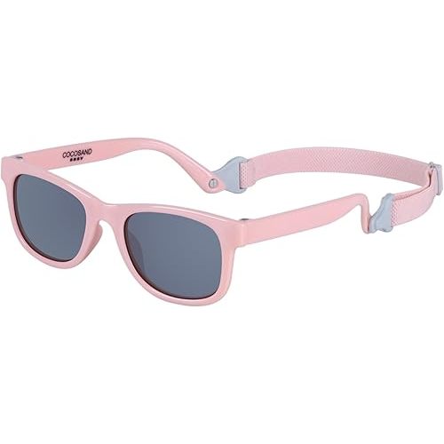 COCOSAND Flexible Baby Sunglasses with Strap Polarized UV Protection for Toddler Infant Newborn Boys Grils Age 0-24 Months