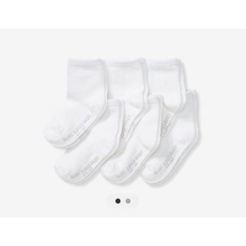 Burt's Bees Baby Unisex Baby Socks Ankle or Crew Height Made with Soft Organic Cotton, 6 Packs with Non-Slip Grips for Babies