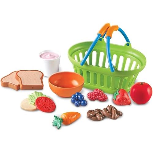 Learning Resources New Sprouts Healthy Lunch Toddler - 15 Pieces, Ages 18+ months Toddler Learning Toys, Pretend Play Food Set, Outdoor Toys, Pretend Picnic, Play Lunch Food