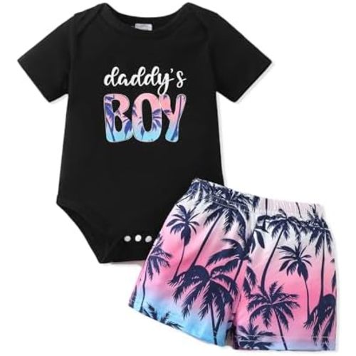 NZRVAWS Newborn Baby Boy Clothes Letter Printed Romper Shorts Summer Infant Outfits Camo Clothing Set 0 3 6 9 12 Months