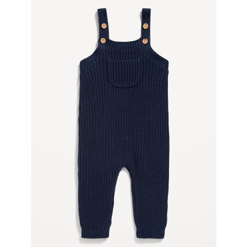 Chunky Sweater-Knit Pocket Overalls for Baby