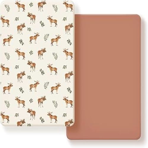 GRSSDER Stretch Ultra Soft Jersey Knit Fitted Crib Sheets Set 2 Pack, Universal Fit All Standard Crib Mattress Pads Safe and Snug, Crib Fitted Sheet with Deep Pocket, Original Design for Baby