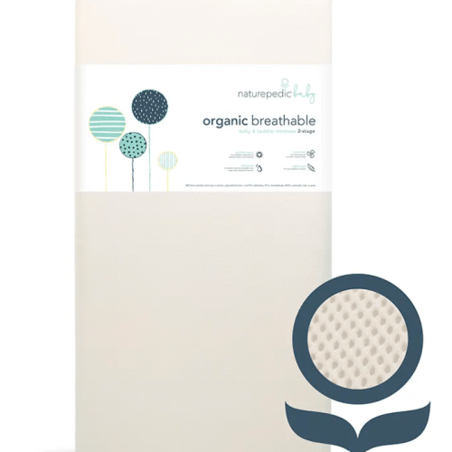 Breathable Organic 2-Stage Baby Crib Mattress - Innerspring