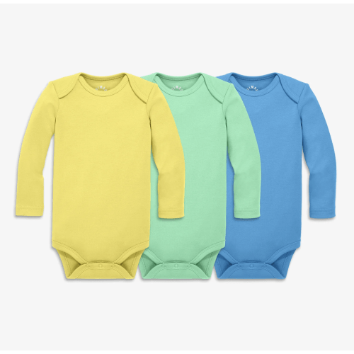 Organic long sleeve babysuit 3-pack | Primary.com