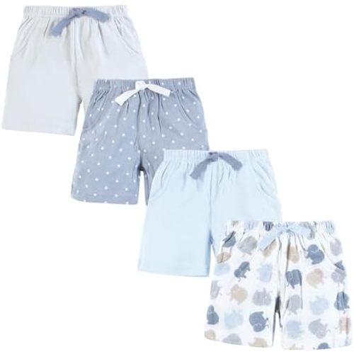 Hudson Baby Unisex Baby Shorts Bottoms 4-Pack