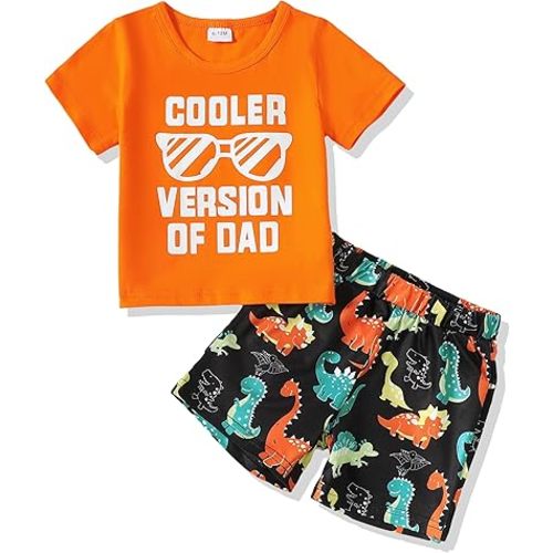 NZRVAWS Baby Boy Clothes Toddler Boy Outfit 2 3 4T 6 12 18 24 Months Spring Summer Letter Printed T Shirt Shorts Ripped Jean
