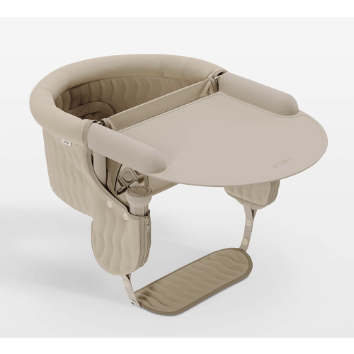 Lalo Oatmeal White Hook On Toddler High Chair