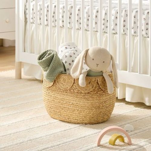 Natural Woven Scalloped Storage Basket - Hearth & Hand™ With Magnolia
