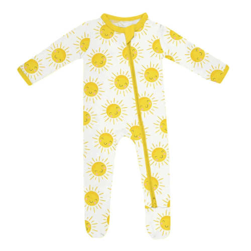 Sunshine Zippered Footie Romper (0-3 M)