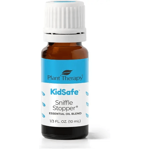 Plant Therapy KidSafe Sniffle Stopper Essential Oil Blend 10 mL (1/3 oz) Respiratory Support Blend 100% Pure, Undiluted, Natural Aromatherapy, Therapeutic Grade