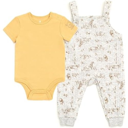 Disney Minnie Mouse Mickey Mouse Winnie the Pooh Baby Girls Bodysuit and Overall Outfit Set Newborn to Infant