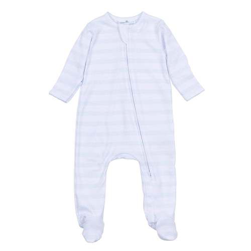 6M Baby of Mine Zip Footie - Light Blue