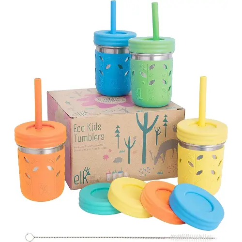 Zak Designs Kelso 15 oz Tumbler Set, ( Dino Camo ) Non-BPA Leak-Proof Screw-On Lid with Straw Made of Durable Plastic and Silicone, Perfect Baby Cup