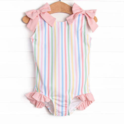 Summer Stripes One Piece, Pink – Stitchy Fish
