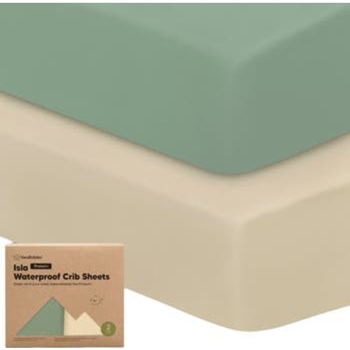 2-Pack Isla [Protect+] Waterproof Crib Sheets