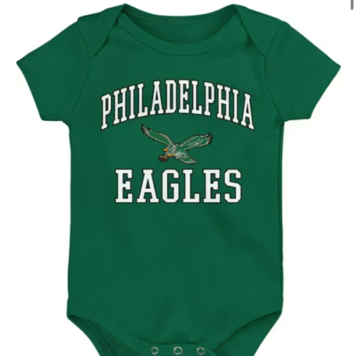 Philadelphia Philadelphia Eagles Midnight Green Baby #1 Design One Piece