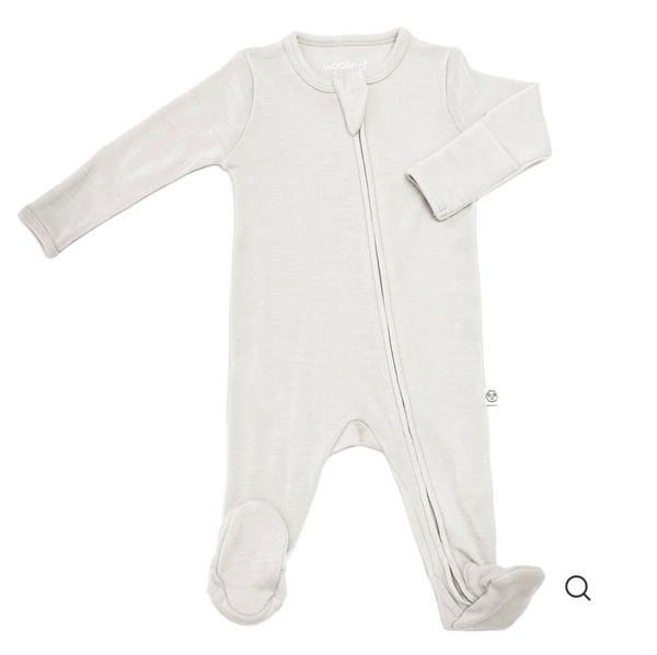 Footie Pajamas, Merino Wool, Oat