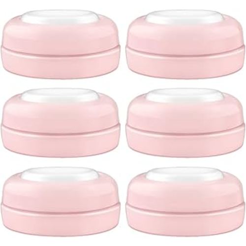Maymom Screw Lids Aka Travel Caps with Rewritable Sealing Disc Compatible with Avent, Maymom Wide Mouth Bottles; Cap Replace Avent Natural Bottle Sealing Ring and Sealing Disc, 6pcs. (Pink)