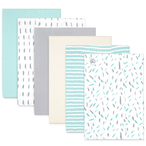 Baby Burp Cloths for Boys and Girls - 7 Pack Large 100% Cotton - Double Layered Extra Absorbent Burp Rags