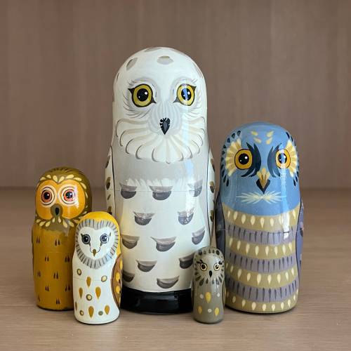 Owl nesting dolls, Owl decor, Spiritual owl, Owl wooden toy, Woodland animal decor, Montessori owl toy, Owl nursery decor, Owl baby gift
