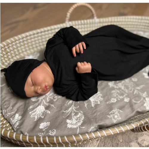 Baby Knot Gown Set: Midnight Blue