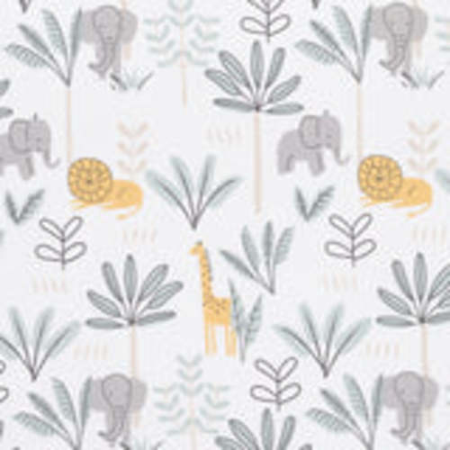 Jungle Adventure 100% Cotton Baby/Toddler Fitted Crib Sheet - White – Lambs & Ivy