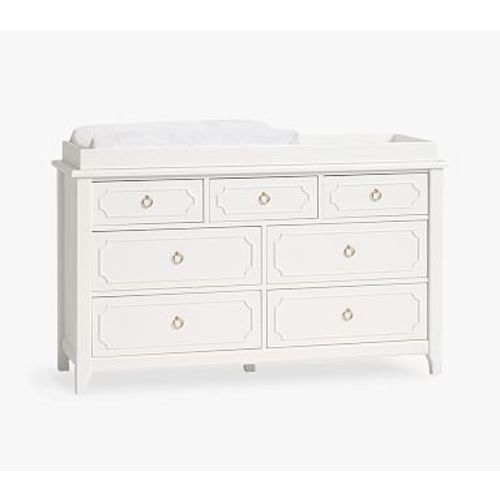 Ava Regency Extra Wide Dresser & Topper, Simply White