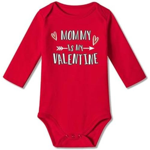 BesserBay First Valentines Day Baby Bodysuit 100% Cotton 0-12 Months