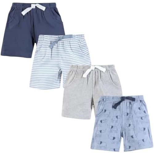 Hudson Baby Unisex Baby Shorts Bottoms 4-Pack