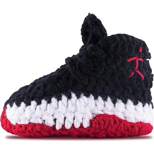 Diaper Book Club Baby Shoes Crochet for Newborn - Cute Boy & Girl Essentials Soft Breathable Baby Crochet Sneakers | Infant Shoes