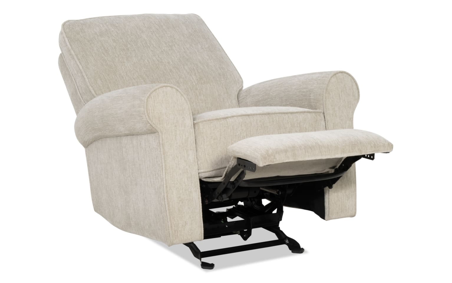 Harbor Beige Auto Gliding Power Recliner with USB & USB-C Ports
