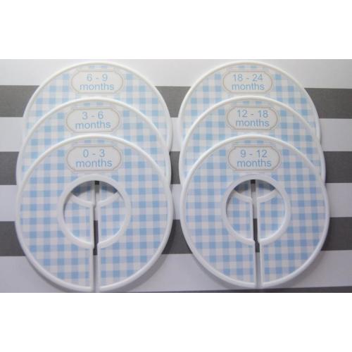 Custom Baby Closet Dividers Blue Nursery Gingham Clothes Organizers Baby Shower Gift - Etsy