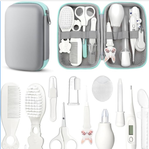 Baby Healthcare and Grooming Kit, Safety Newborn Nursery Baby Care Kit, with Hair Brush Comb, Nail Clipper, Thermometer, Pacifier Clip, Baby Registry Search, Baby Girl Boy Newborn Essentials