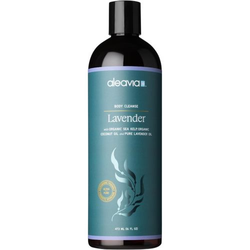 Aleavia Lavender Body Cleanse – Organic & All-Natural Prebiotic Body Wash, Scented with Pure Essential Oils – Nourish Your Skin Microbiome – 16 Oz.