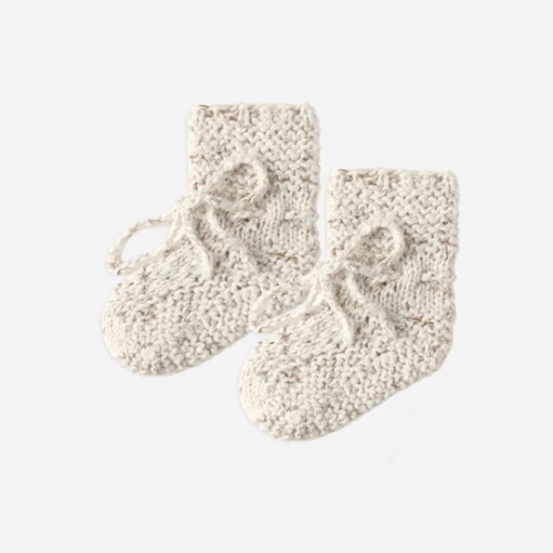 Knit Booties || Natural Confetti – Quincy Mae