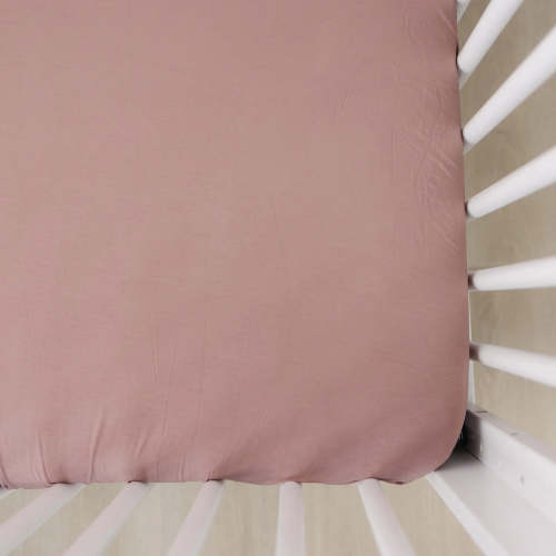Mebie Baby Bamboo Crib Sheet | Dusty Rose