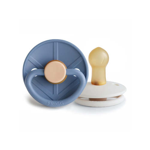 Little Viking Natural Rubber Pacifier 2-Pack, Ocean View/Cream