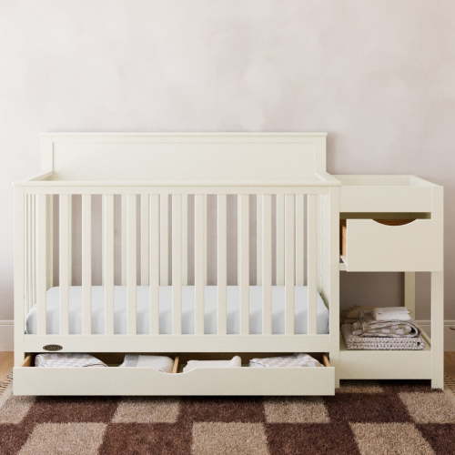 Graco Shiloh Convertible Baby Crib and Changer, Frosted Oat